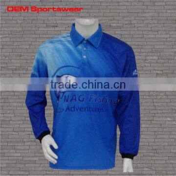 Long sleeve custom uv protection shirts for fishing