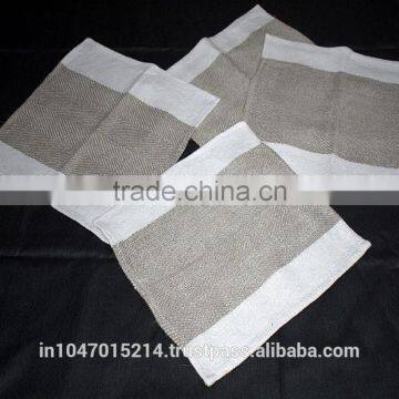 Hand woven linen cotton face towel