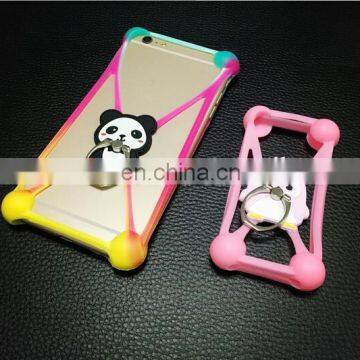 Custom 3d Cute Animal Silicone Cell Phone Ring Case With Different Design