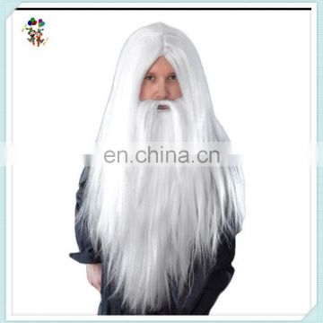 Long White Adult Gandalf Wizard Halloween Party Wig and Beard HPC-0045