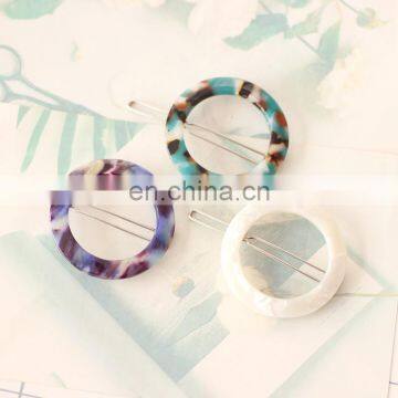 Customize Classic Simple Circle Color Series Acetate Hair Clips