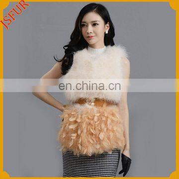 Fashionable Adult Real Fur Vest Womens Turkey Fur Waistcoat