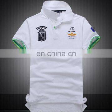 2016 Apparel Sale Quality Custom Design Wholesale Short Sleeve Applique Embroidery Jacquard Rib Polo Shirt photo-4