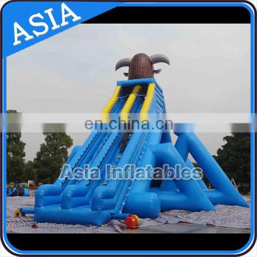 New Design Giant Tauren Slides with Long Inflatable Swimming Pool Water Park for Sale