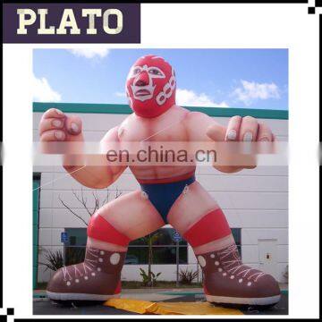 giant inflatable masked wrestler muscle for outdoor trade show