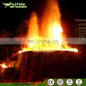 Simulation Manmade Large Fiberglass Volcano