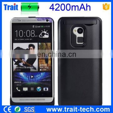 High Quality 4200mAh External Battery Backup Charger Case for HTC One Max T6