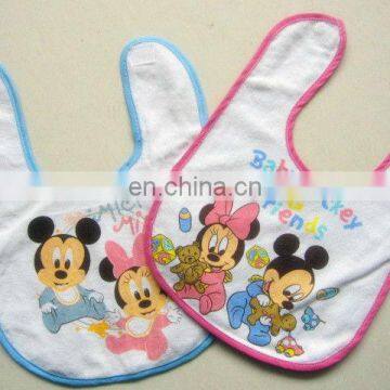 wholesale 100% cotton cartoon Mickey Mouse printing baby bibs