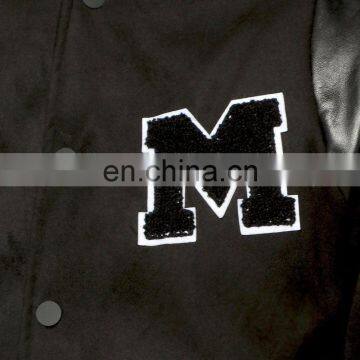Custom Hoodies Varsity Jackets With White Leather Sleeves, Women