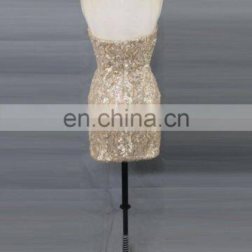 2014 Sexy Shiny Gold Club Dress for Women photo-3