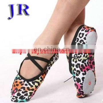 Colorful leopard ballet dance shoes X-8007#