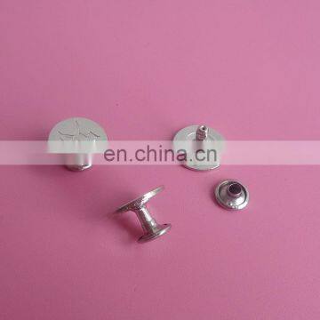 custom metal plate button for garment