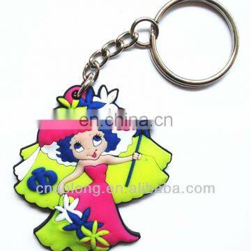 soft pvc plastic keychain/rubber keyring