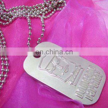 custom polishing finish blank metal aluminum round shaped knight dog tags