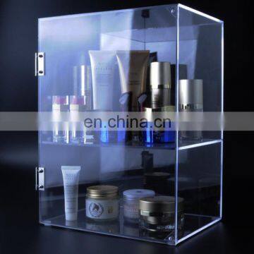 High Clear 2 Layer Acrylic Cosmetic Display Cabinet With Door photo-3