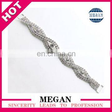 Beautiful twist Rhinestone Connectors Headband Connector