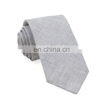 100% Linen South End Solid Mens Neck Tie photo-3