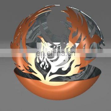 100cm Diameter 6mm Thickness Corten Steel Fire Ball Fire Pit