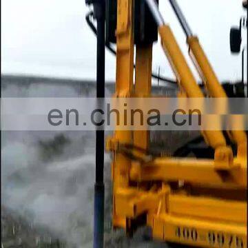 Loader Mounted Pile Driver Machine For Traffic Crash Barrier