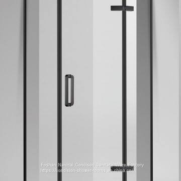 6mm Tempered Glass Shower Enclosure Diamond Shape Two Fixed Panels One Pivot Doo photo-4