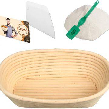 Hot selling on Amazon Oval Rattan Banneton Bread Proofing Fermentation Basket