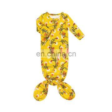 New arrival Golden style floral pattern Big bowknot sleeping bags sleeping sack baby sleeping gown