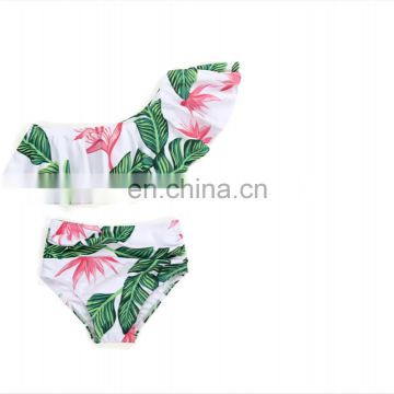 2019 New Mommy And Daughter Swimsuit Flower and leaf Mom And Me  Baby Bikini Swimsuit