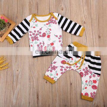 Новый комплект детской одежды от Girls Boutique. Новый стиль. Полосатый хлопковый комплект для девочек - 2019 год