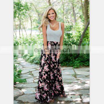 Mother and Daughter Long Maxi Floral Printed Beach Sleeveless Vest Dress Matching Clothes Dress (this Link for Girls,0-6years) photo-2