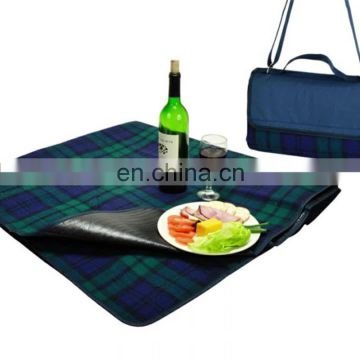 Cheap polar fleece china factory wholesale folding waterproof picnic rug all purpose blanket