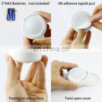 LED RGB Color Cabinet Wireless Lights Battery Operated Puck Light With Remote Control photo-7