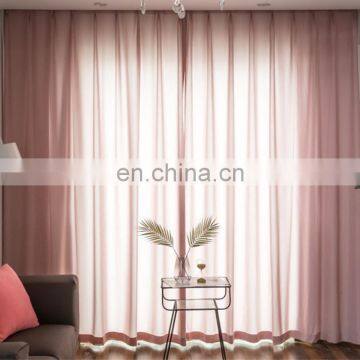 Wholesale Ready Made Modern Solid Color Half-shading Silk Velvet Decoration Fabric Curtain for Living Room photo-4