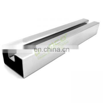 Professional manufacturer stainless steel square grooved slot slotted tube pipe for Balustrades & Handrails