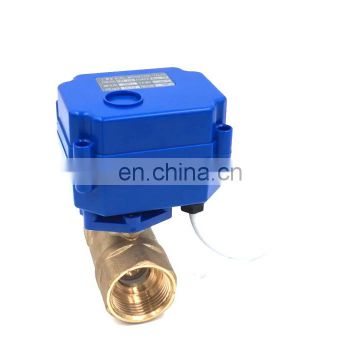 hot 5v 3.6v 12v 24v 110v 220v DN15 DN20  2way  brass ss304 mini electric motorized water ball valve for water irrigation