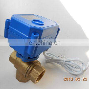 CR01 CR03 CR02 2wires 3wires Brass DN15 DN20 12v Three Way 3 Way Motorized Ball Valve photo-2