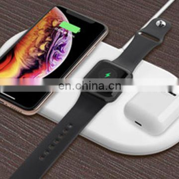 shenzhen 2019 fantasy Smart watch charging Mobile Phone wireless charger corporate gift Holder 3 in 1 fast charger wireless car