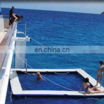 5x5 Meter Inflatable Floating Ocean Sea Swimming Pool / Protective Anti Jellyfish Pool With Netting Enclosure For Yacht photo-6