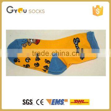 Lovely children cartoon pattern smail cotton socks/baby tube sock