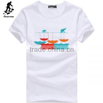 OEM quality umbrella printed polyester running t shirt for men