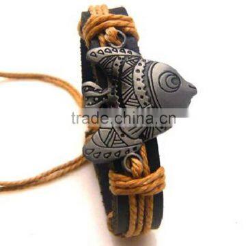 Hot Sale Fish Leather Wrap Bracelet