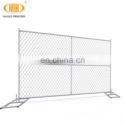 High quality USA standard 6x12 galvanized construction movable chain link mesh temporary fence panel