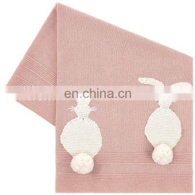 Cute Rabbit Design Soft Baby Fleece Blanket,Baby Blankets Wholesale