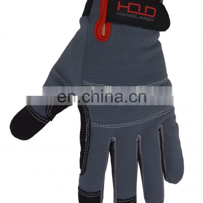 HANDLANDY Vibration-Resistant Auto mechanics microfiber hand safety impact work gloves