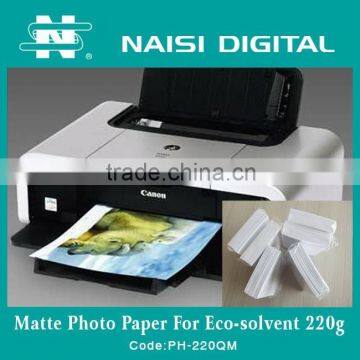 220gsm professional matte photo printing paper types for eco solvent based