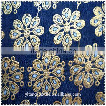 Golden Printing Denimb Fabric photo-3