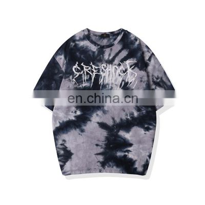 Men Custom Factory Wholesale 100 Cotton Tie Dye Polo Shirt Oversize T-Shirt