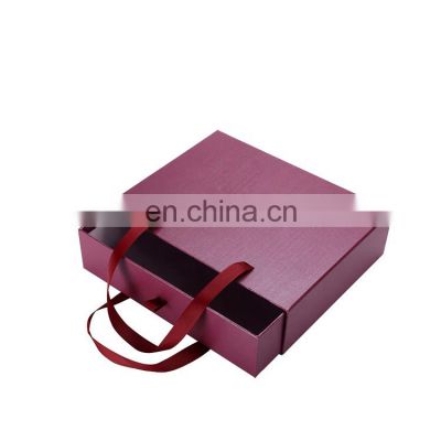 Factory Direct Sales Custom printed logo Paper Packaging luxury Drawer Gift Box for Handbags