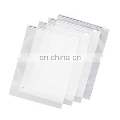 PVC Sliding Lock Transparent Frosted Full Bag Custom Pattern Size for Outdoor Clothing photo-3