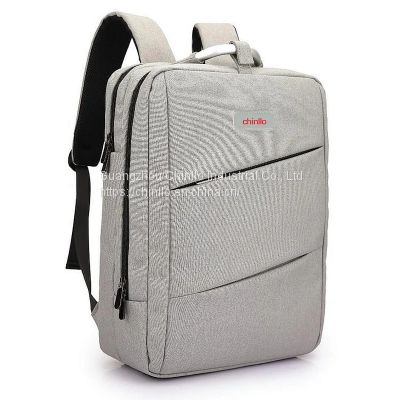 New Model Nylon Water Resistant Grey Color Anti-thief Laptop Backpack Leisure Business Backpack China Supplier