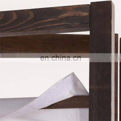 Living Room Decorative Movable Wooden Screen 4-leaf Folding Room Divider photo-2